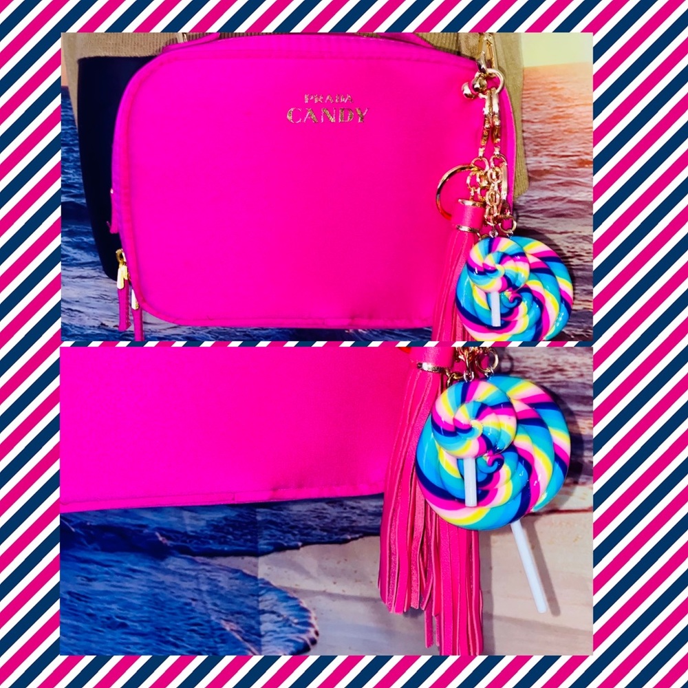 Authentic Prada Candy 🍭Cosmetic Case - Turned Into Crossbody Bag - Picture 13 of 13